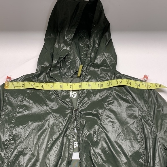 𝅺Soia and Kyo Nylon Windbreaker Jacket with Hood Olive Green XS - Picture 9 of 14
